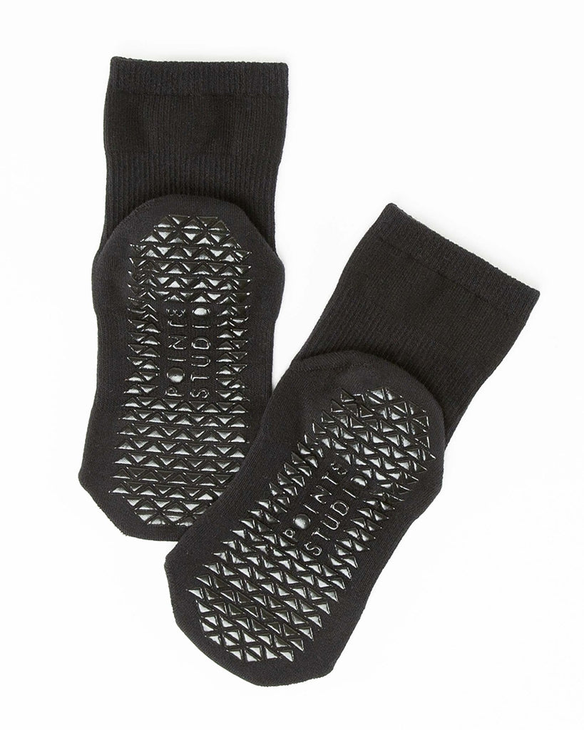 Pointe Studio Union Ankle Grip Sock - Womens - Black