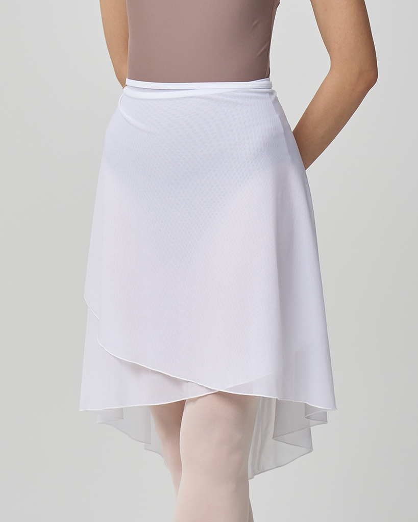 Sonata Long Mesh Ballet Wrap Skirt - WSK24 Womens - White