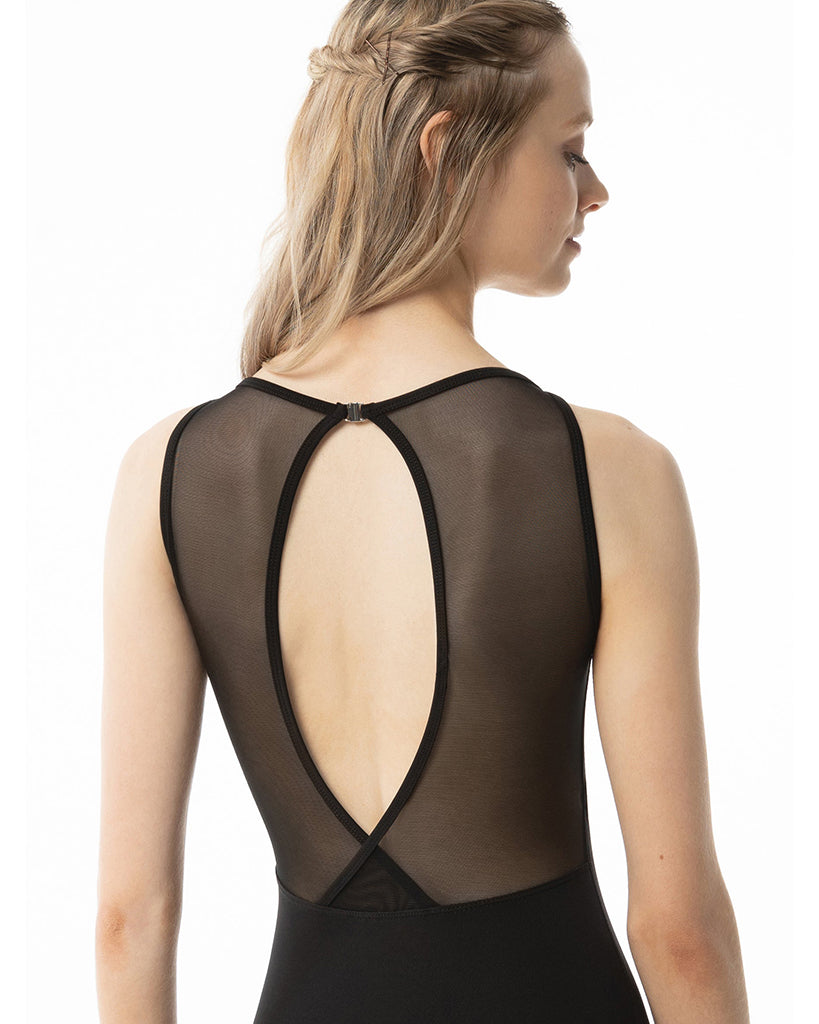 Suffolk Jewel Boat Neck Mesh Back Sleeveless Leotard - 2285A Womens