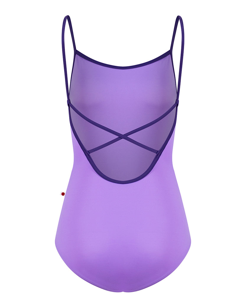 Yumiko Daniela Cross Strap Camisole Leotard - Womens - Iris / Myth