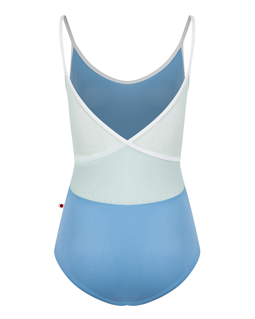 Yumiko Fiona with Mesh Back Camisole Leotard - Womens - Bluebell / Whisper / White