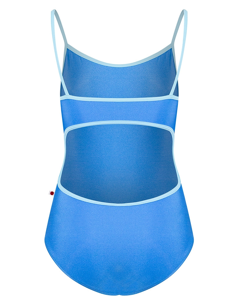 Yumiko Kiki Cut Out Back Camisole Leotard - Womens - Sky / Pool