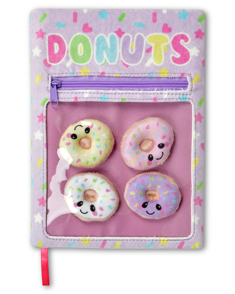 iscream Donut Plush Journal with 4 Removable Mini Donuts - 7241042