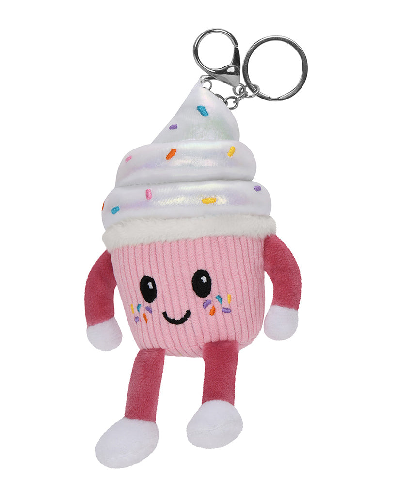 iscream Furry and Fleece Bag Buddy Plush Keychain - 860581 - Sprinkles the Cupcake