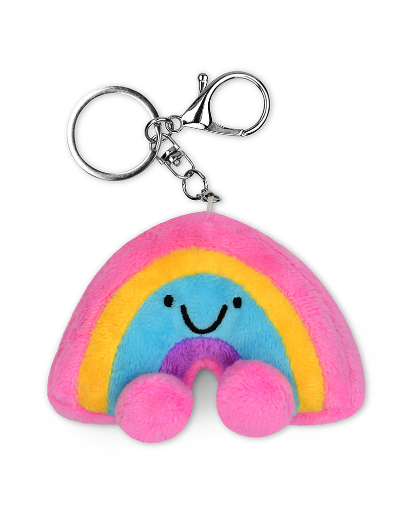 iscream Furry and Fleece Bag Buddy Plush Keychain - 860604 - Rosie Rainbow Bag Buddy