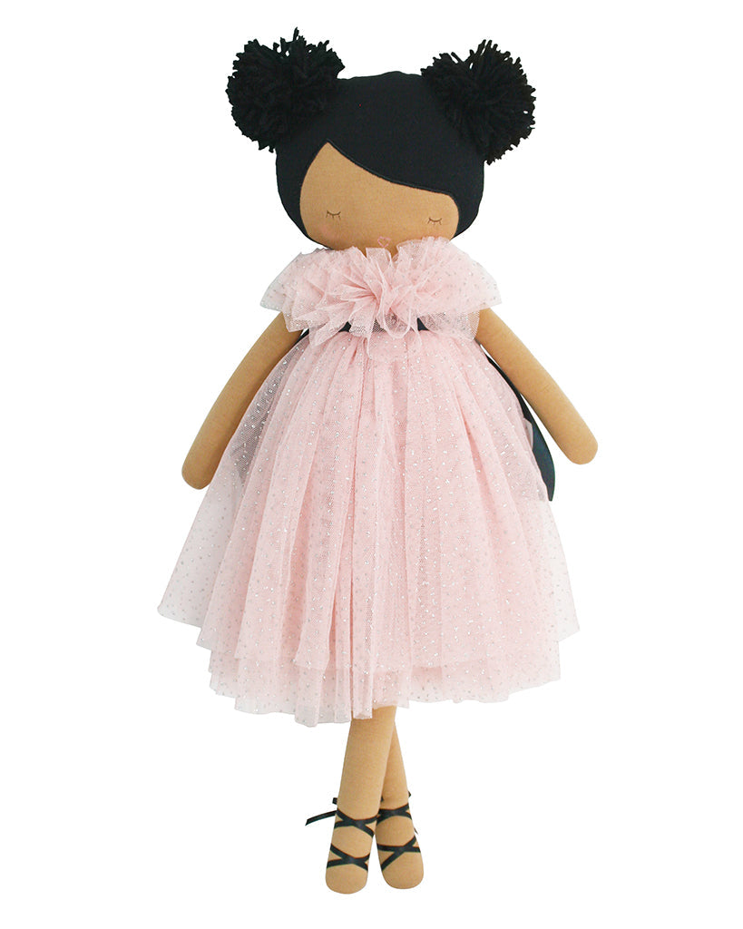 Alimrose Valentina Pom Pom Plush Doll 48cm - Sparkle Pink - Accessories - Dance Gifts - Dancewear Centre Canada