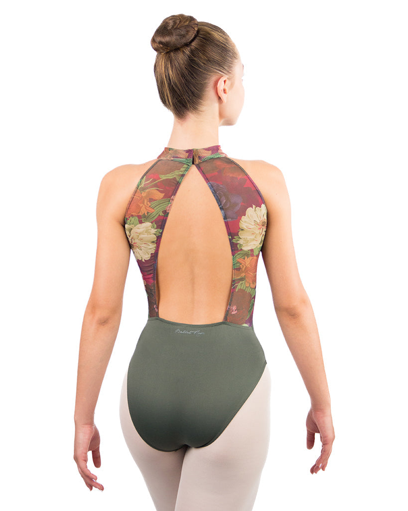 Ballet Rosa Avery High Neck Open Back Sleeveless Leotard - Womens - Floral Print - Dancewear - Bodysuits & Leotards - Dancewear Centre Canada