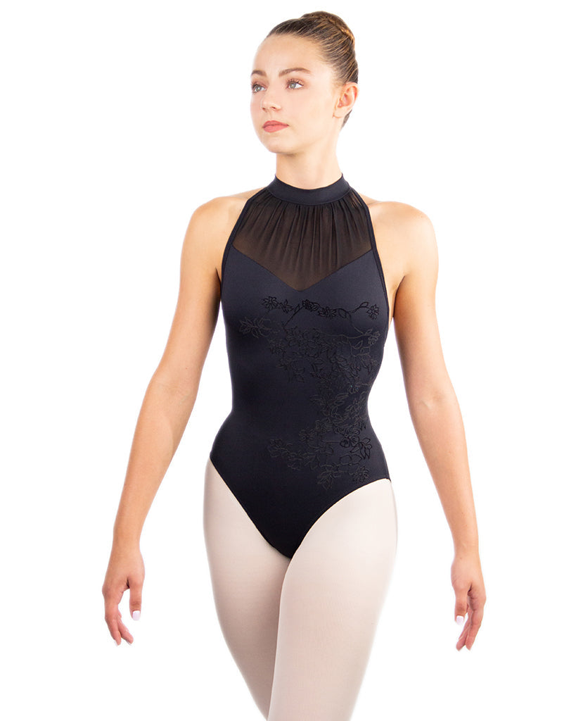 Ballet Rosa Edith Mesh Front Low Back Halter Leotard - Womens - Dancewear - Bodysuits & Leotards - Dancewear Centre Canada