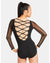 Capezio Strappy Back Mesh Long Sleeve Leotard - MC832W Womens - Dancewear - Bodysuits & Leotards - Dancewear Centre Canada