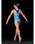 Dynami Gymnastic Contrast Panel Racer Back Tank Leotard - GB204C Girls - Glacier Print - Dancewear - Gymnastics - Dancewear Centre Canada