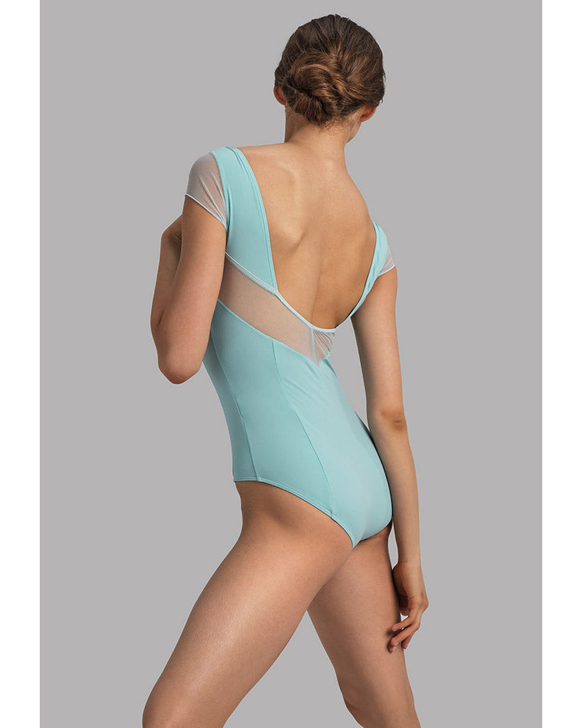 Grishko Effie Pinch Front Scoop Back Mesh Cap Sleeve Leotard - DA2003/2MP Womens - Dancewear - Bodysuits & Leotards - Dancewear Centre Canada