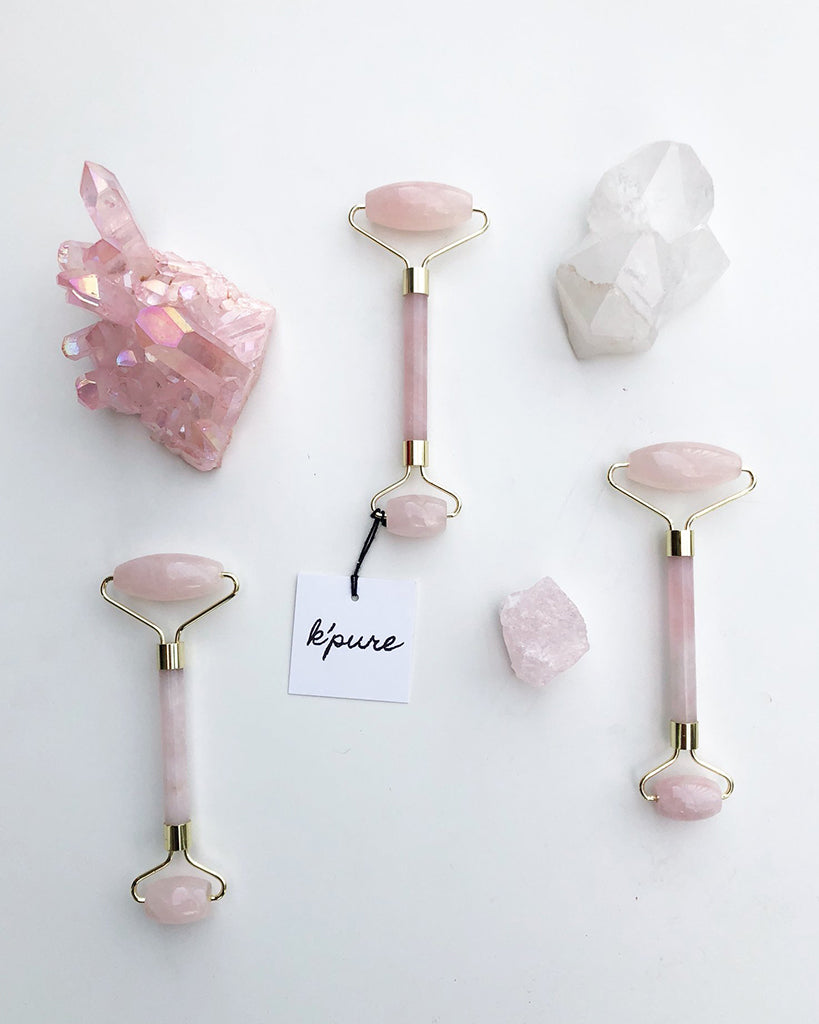 K'pure Naturals Rose Quartz Facial Roller - Accessories - Body Care - Dancewear Centre Canada