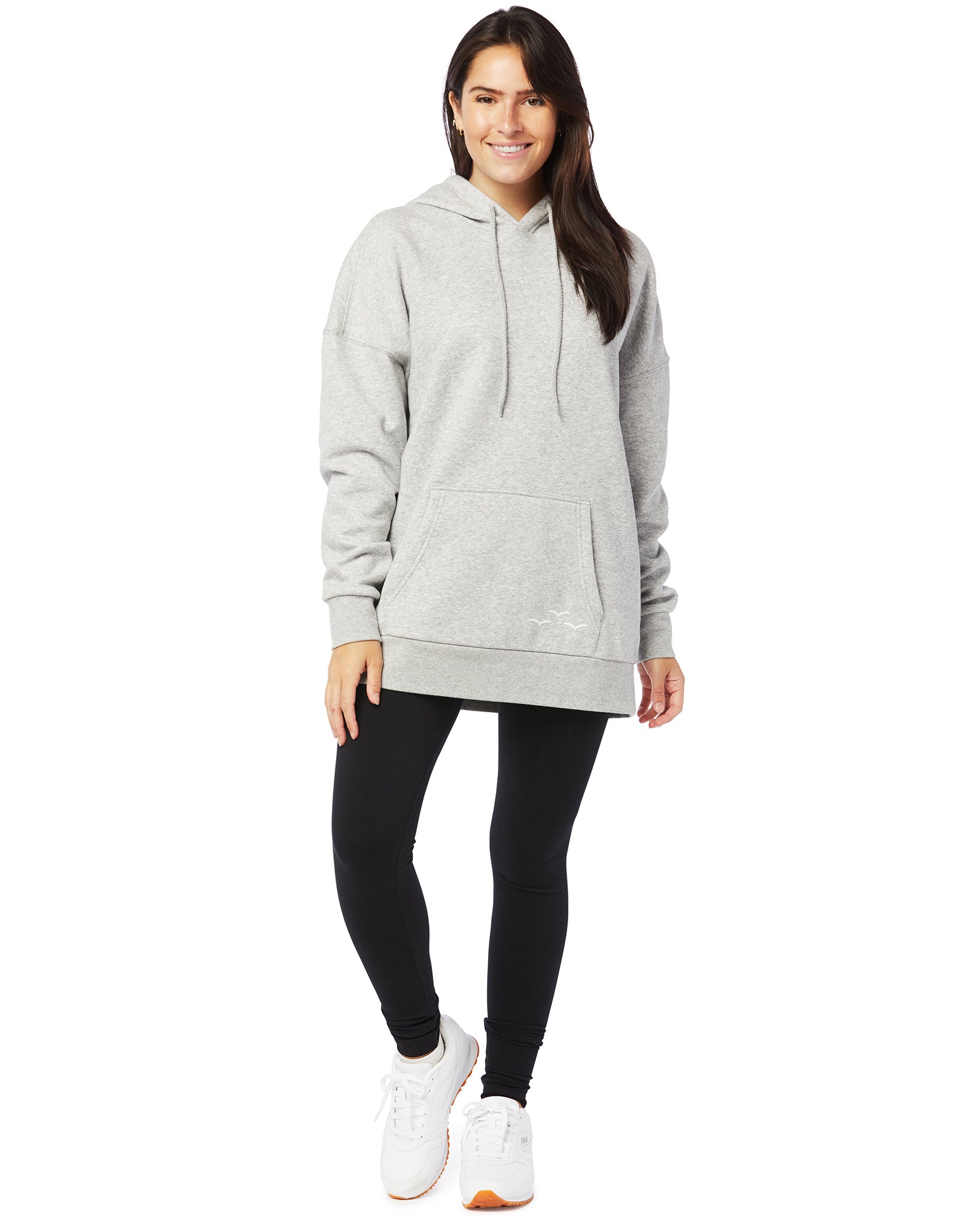 Lazypants Cooper Fleece Oversized Hoodie - Womens -  Classic Grey - Activewear - Tops - Dancewear Centre Canada