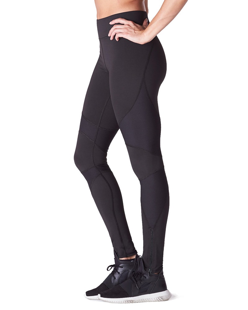 Women's Black Slim Leggings Pants Side Split Zipper Slim Stretch Skinny  Female Long Trousers - AliExpress