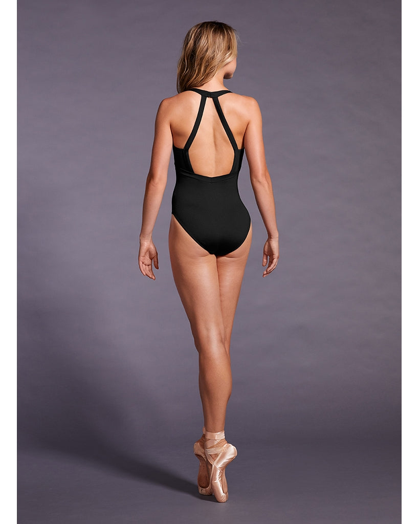 Mirella Black Label V-Neck Open Halter Back Camisole Leotard - MB7227 Womens - Dancewear - Bodysuits & Leotards - Dancewear Centre Canada