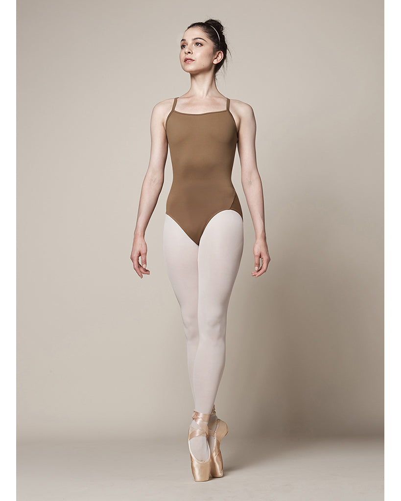 Mirella Flock Mesh Open Back Camisole Leotard - M4031LM Womens - Dancewear - Bodysuits & Leotards - Dancewear Centre Canada