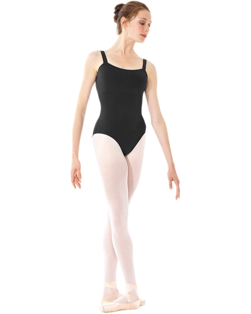 Women Spaghetti Straps Built-in Bra Sports Bodysuit Solid Color  Professional Ballet Gymnastics Leotard Competition Dance