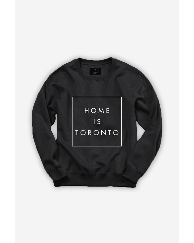 Peace Collective Home Is Toronto Box Crewneck Sweatshirt - Womens - Black - Activewear - Tops - Dancewear Centre Canada