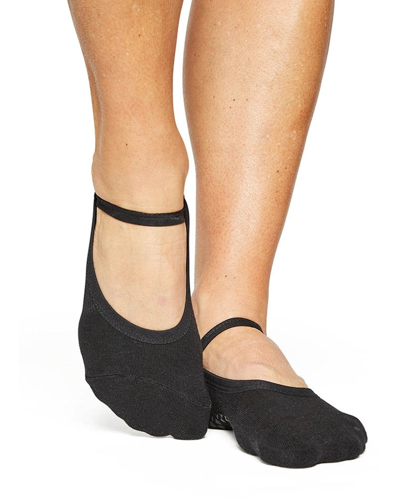 Pointe Studio Karina Grip Strap Sock - Womens - Black - Dancewear - Socks - Dancewear Centre Canada