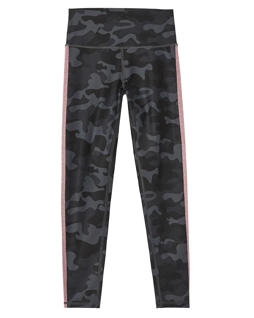 Spiritual Gangster Active Legging - Girls - Black Camo Print - Activewear - Bottoms - Dancewear Centre Canada