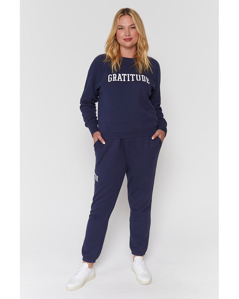 Spiritual Gangster Gratitude Bridget Raglan Pullover Sweatshirt - Womens - Night - Activewear - Tops - Dancewear Centre Canada