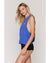 Spiritual Gangster Namaste Surplice Back Swing Tank - Womens - Bluebell - Activewear - Tops - Dancewear Centre Canada