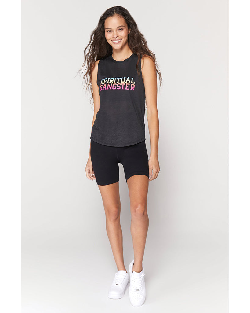 Spiritual Gangster SGV Active Muscle Tank - SP13611014 - Womens - Black - Activewear - Tops - Dancewear Centre Canada