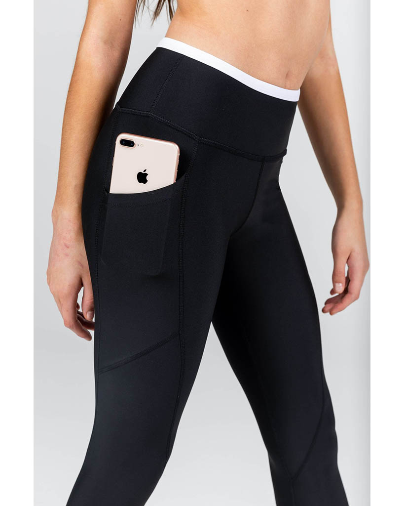 Sylvia P On-the-Go Full Length Legging with Pocket - Girls - Black - Dancewear - Bottoms - Dancewear Centre Canada