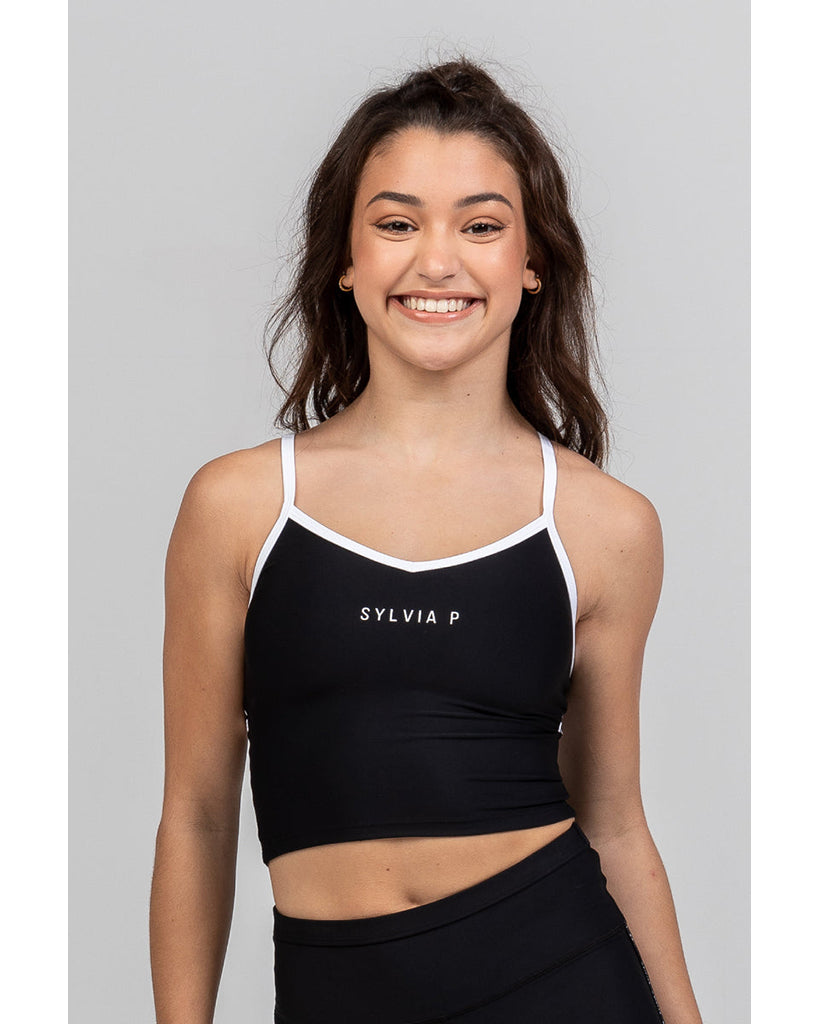 Sylvia P The Original Cropped Singlet - Girls - Black - Dancewear - Tops - Dancewear Centre Canada