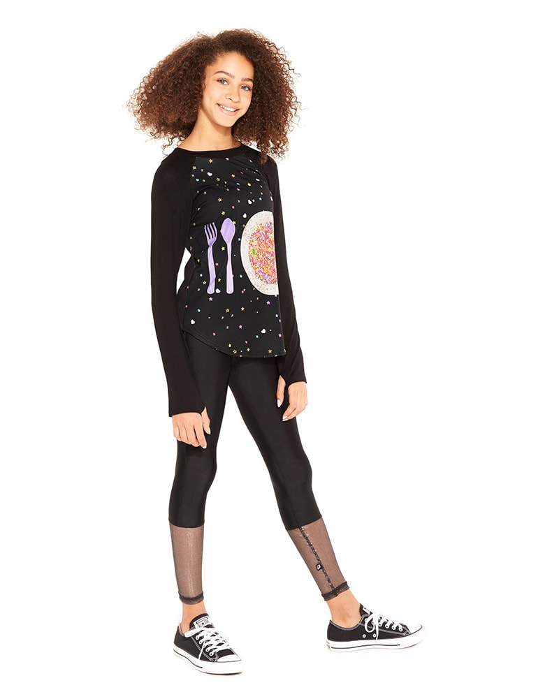 TEREZ Girl's Black Glitter Snowflake Leggings #4018564 11 Years NWT – Walk  Into Fashion