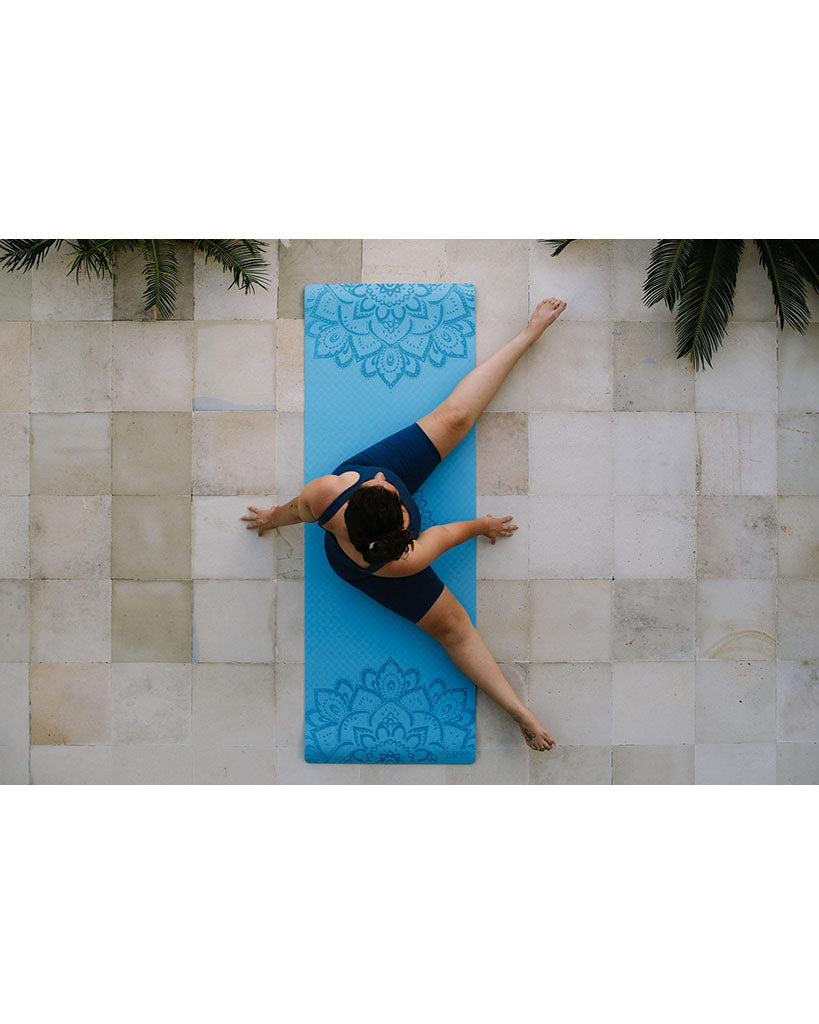 Yoga Design Lab Flow Mat 6mm - Pure Mandala Aqua - Accessories - Yoga - Dancewear Centre Canada