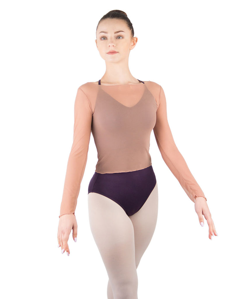 Ballet Rosa Natasha Long Sleeve Stretch Mesh Top - Womens - Dancewear - Tops - Dancewear Centre Canada