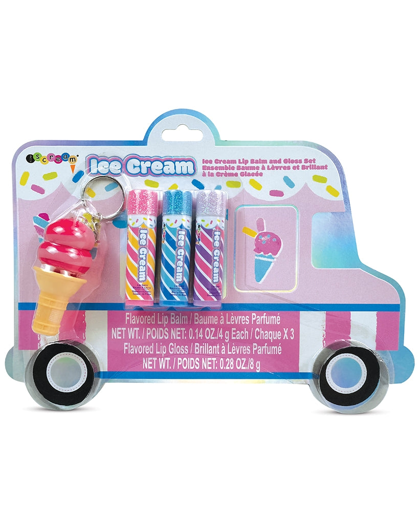 iscream Ice Cream Truck Lip Balm and Gloss Set - 815057 - Grape/Berry/Strawberry - Accessories - Makeup - Dancewear Centre Canada