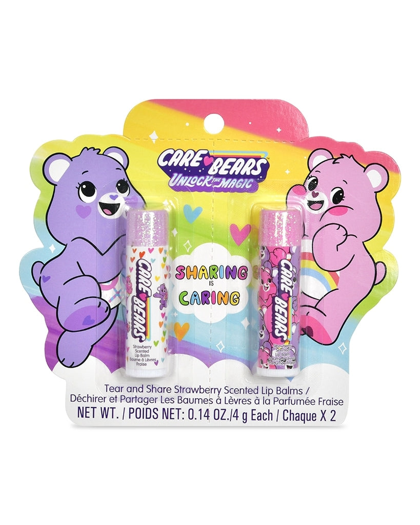 iscream Tear and Share Care Bears Lip Balm Set - 815097 - Strawberry Flavour - Accessories - Makeup - Dancewear Centre Canada